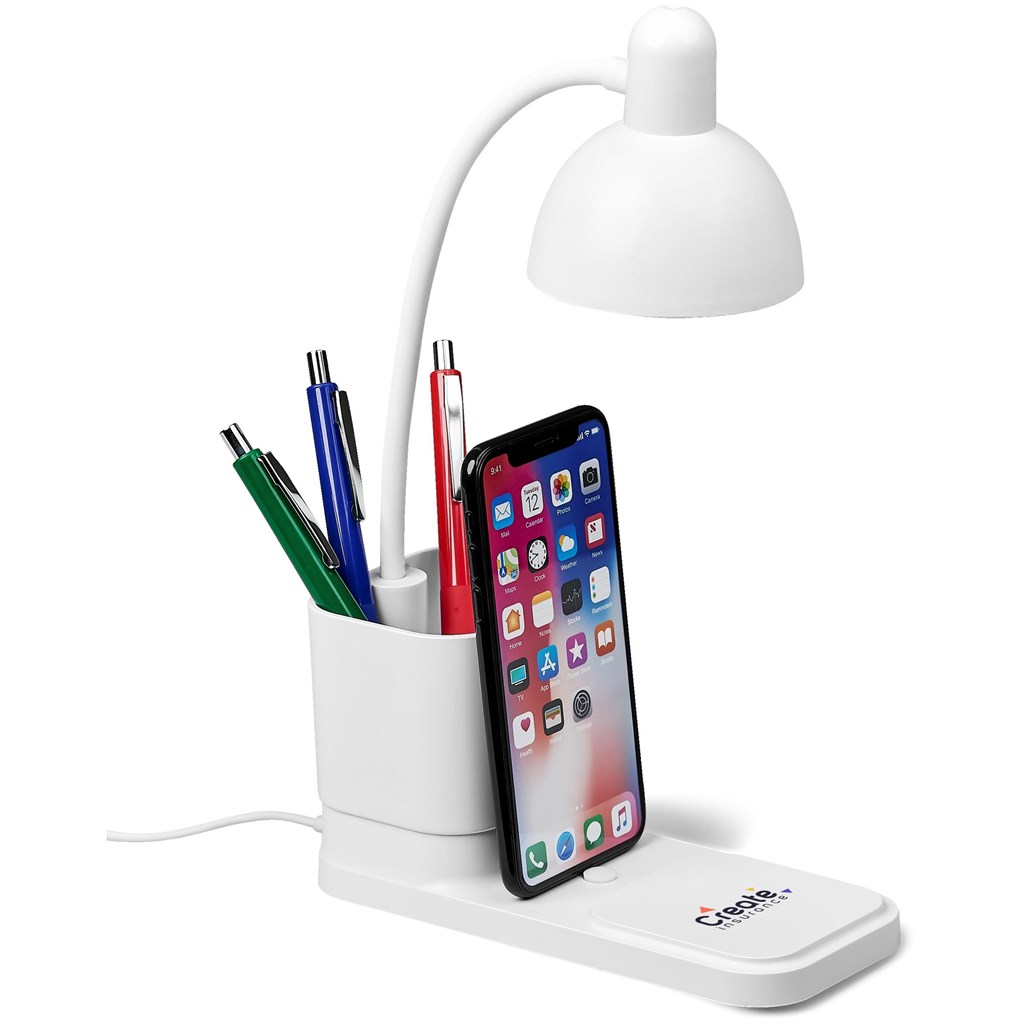 [MT-AM-372-B] Altitude Lexicon Desk Lamp, Pen Caddy & Phone Stand