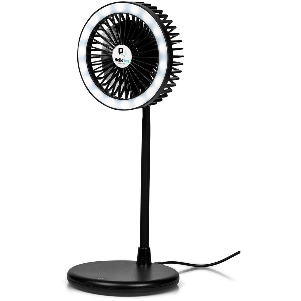 [MT-AM-376-B] Altitude Light Breeze LED Ring Light Desk Fan
