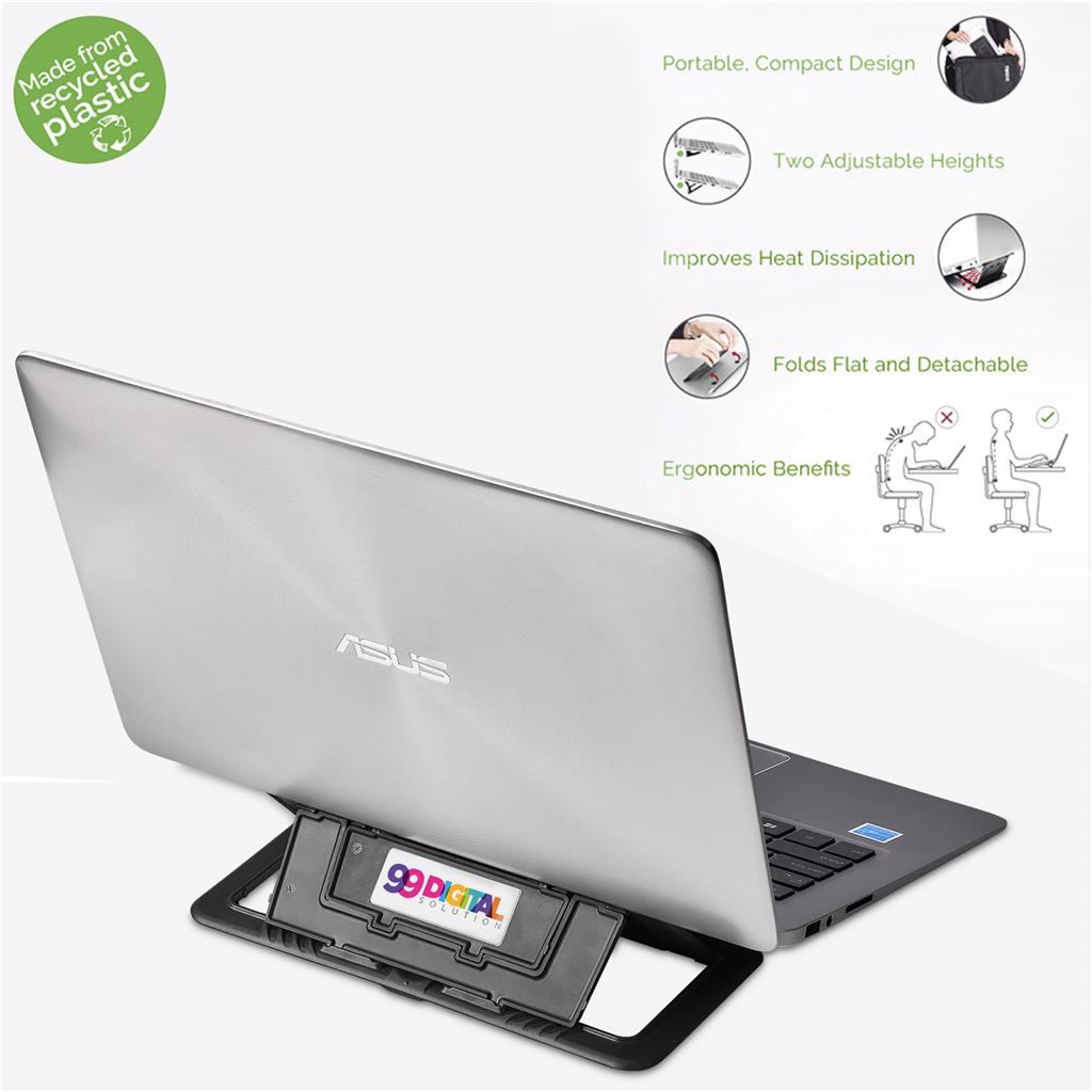[MT-AM-410-B] Okiyo Eezigo Recycled Plastic Portable Laptop Stand