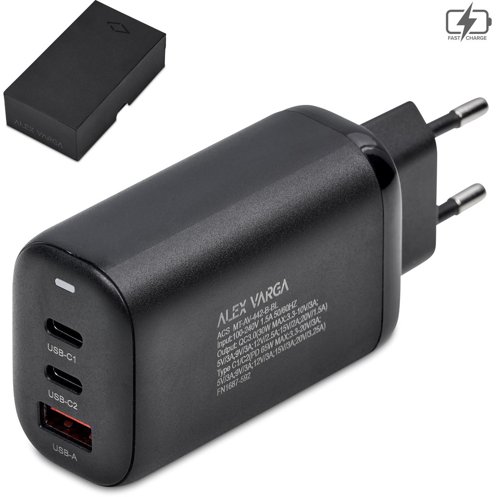 [MT-AV-442-B] Alex Varga Alfonta QC 3.0 & PD 65W Wall Charger