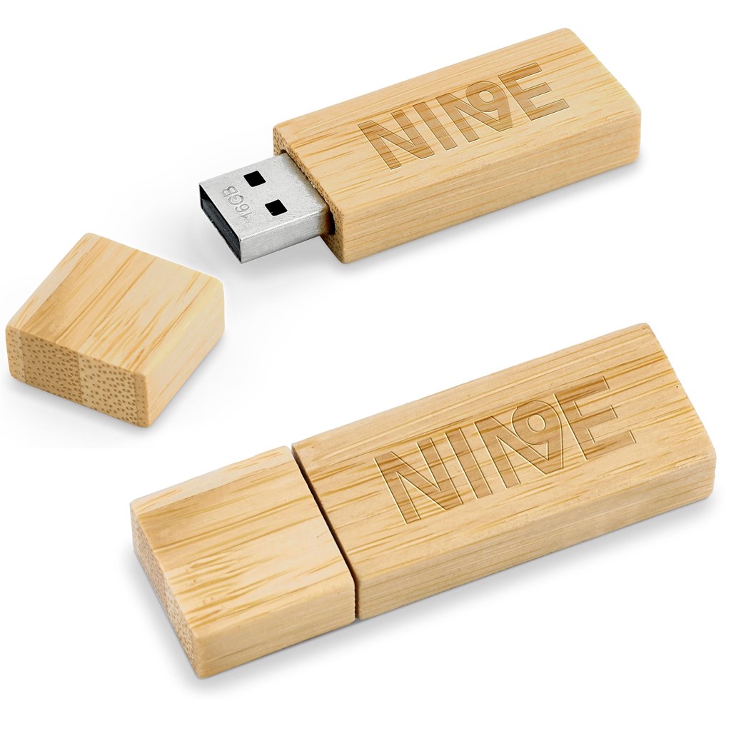 [USB-7406] Okiyo Komorebi Bamboo Flash Drive - 16GB