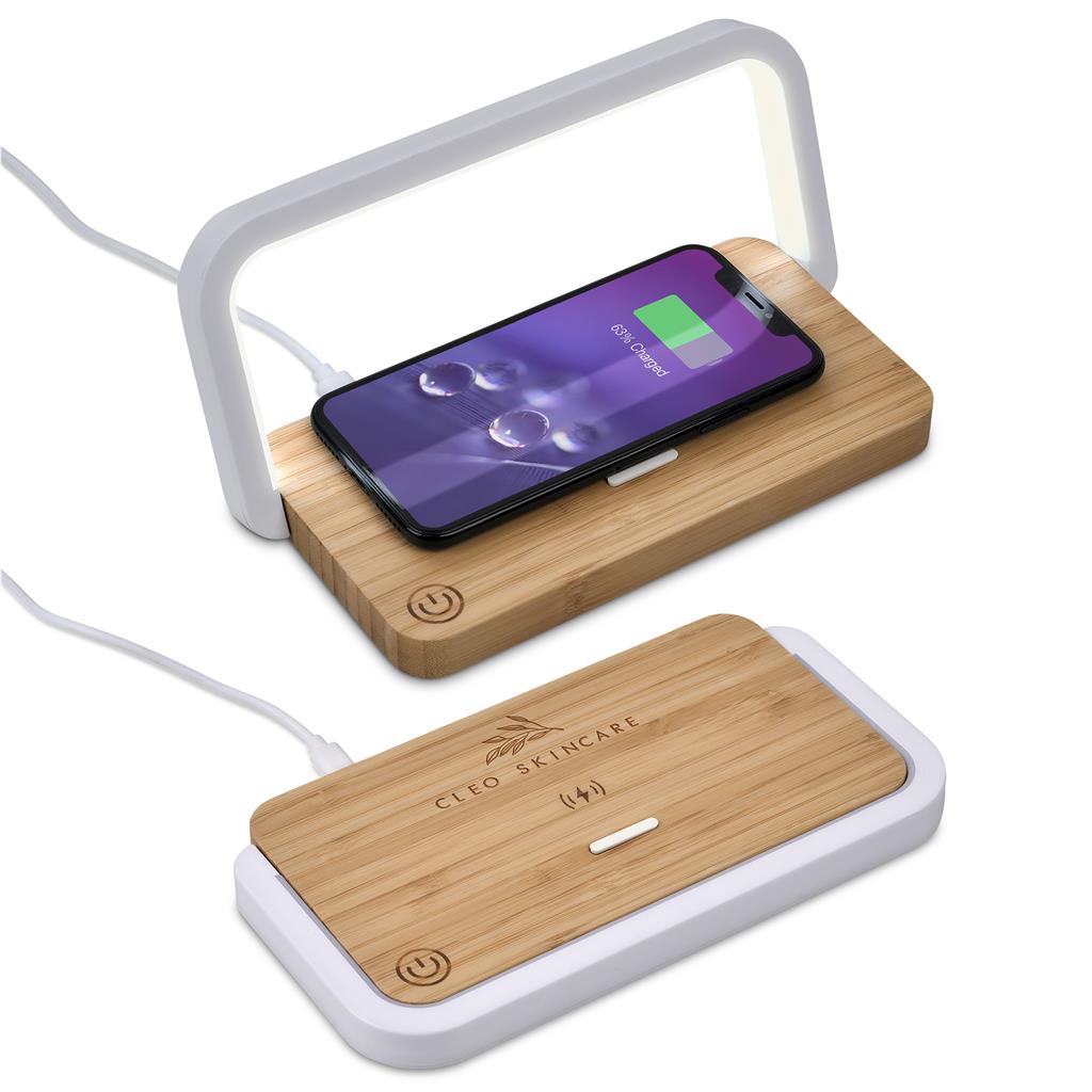 [MT-OK-411-B] Okiyo Yoru Bamboo Wireless Charger & Night Light