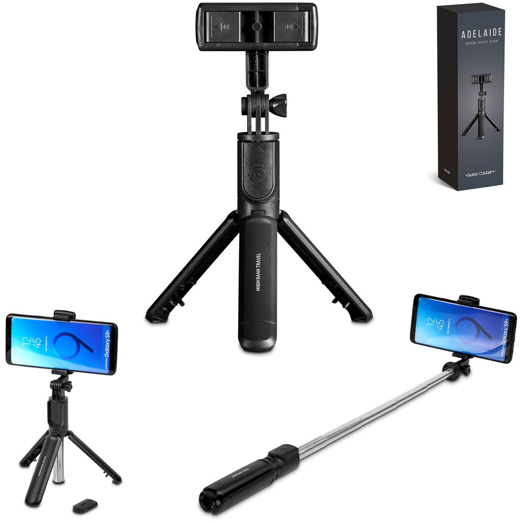 [MT-SC-395-B] Swiss Cougar Adelaide Tripod Selfie Stick