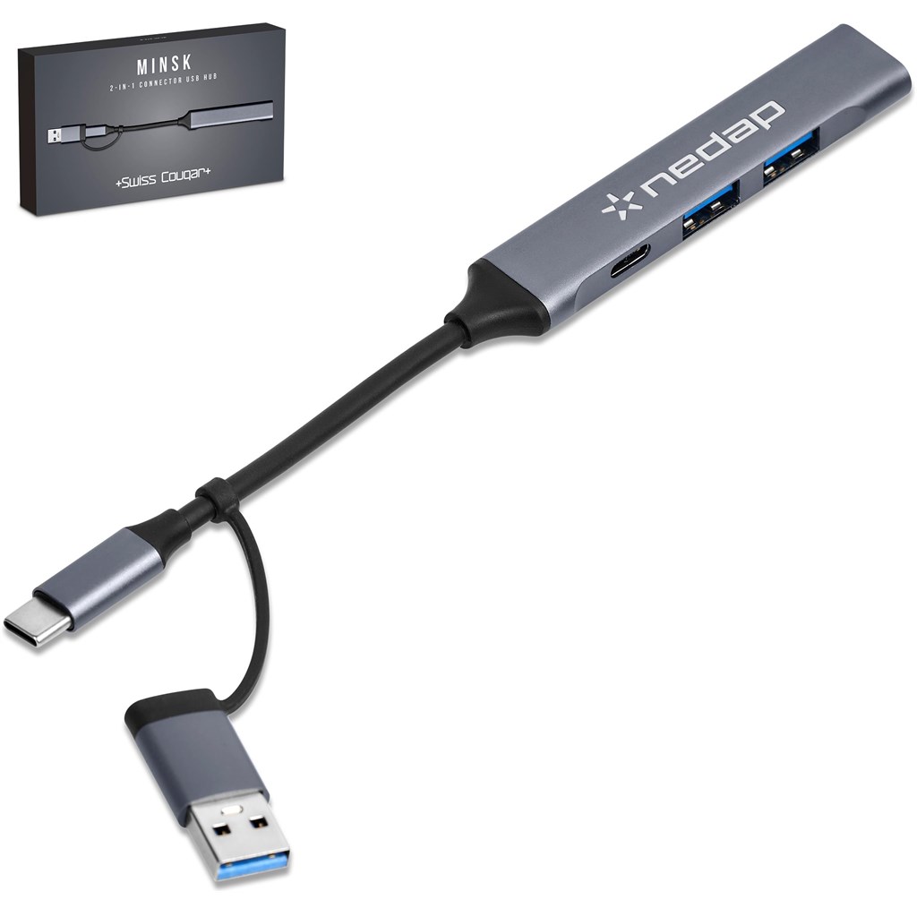 [MT-SC-472-B] Swiss Cougar Minsk 2-in-1 Connector USB Hub