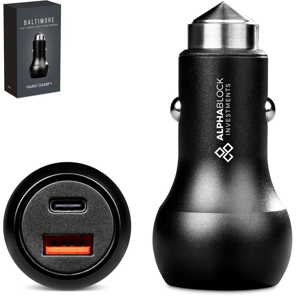[MT-SC-481-B] Swiss Cougar Baltimore 2 -in-1 Fast Car Charger & Tool