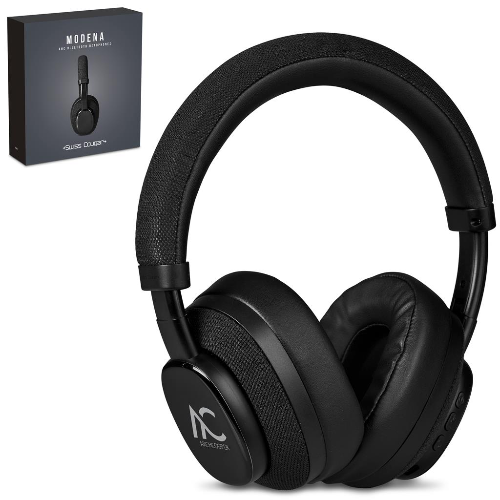 [MT-SC-535-B] Swiss Cougar Modena Active Noise-Cancelling Bluetooth Headphones