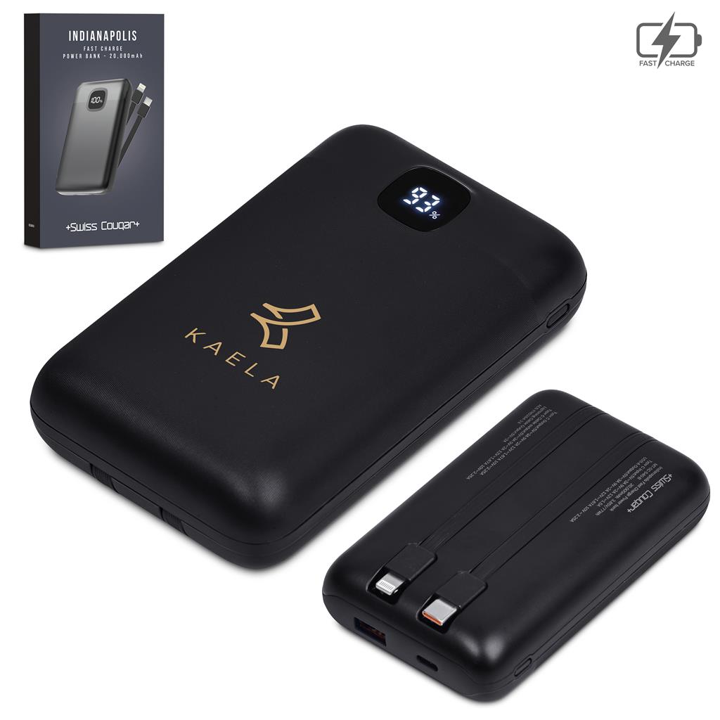 [MT-SC-540-B] Swiss Cougar Indianapolis Fast Charge 22.5W Power Bank -20,000mAh