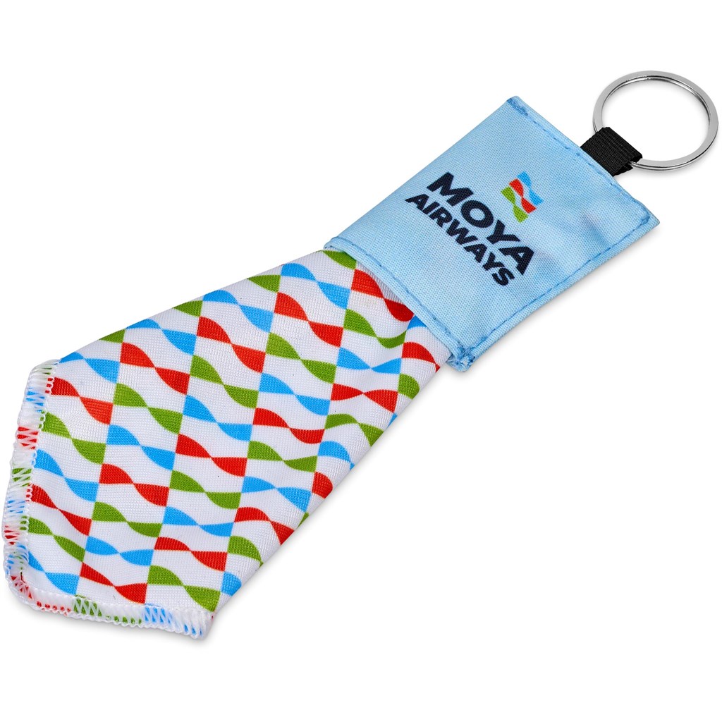 [PP-HP-7-G] Hoppla Aquila Polyester Keyring Pouch with Cleaning Cloth
