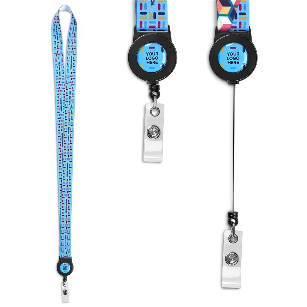 [SE-AL-5-B] Altitude Sample Retractable Badge Reel Single-Sided Sublimation Satin Lanyard
