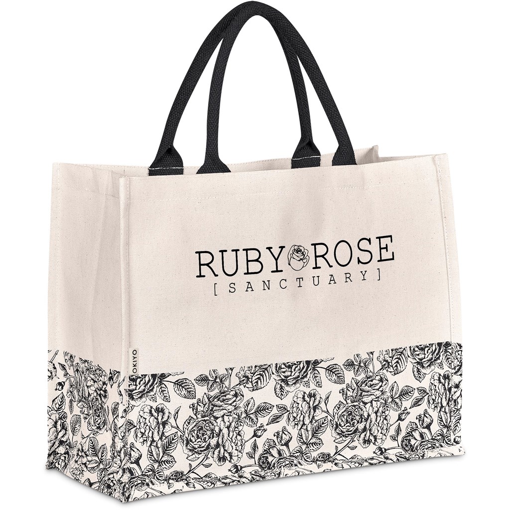 [BG-OK-478-B] Okiyo Hana Printed Cotton Tote