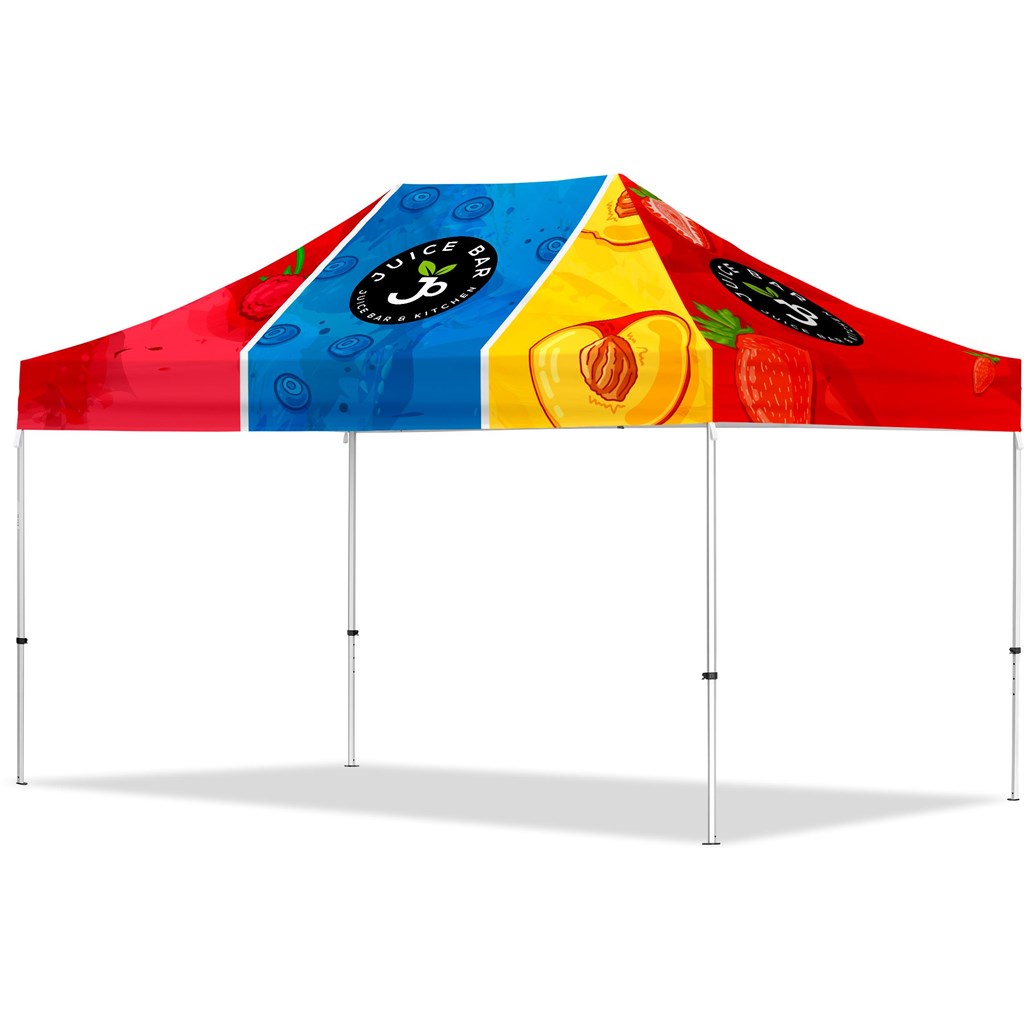 [VI-AM-244-D] Coated Steel Sublimated Gazebo 4.5m x 3m