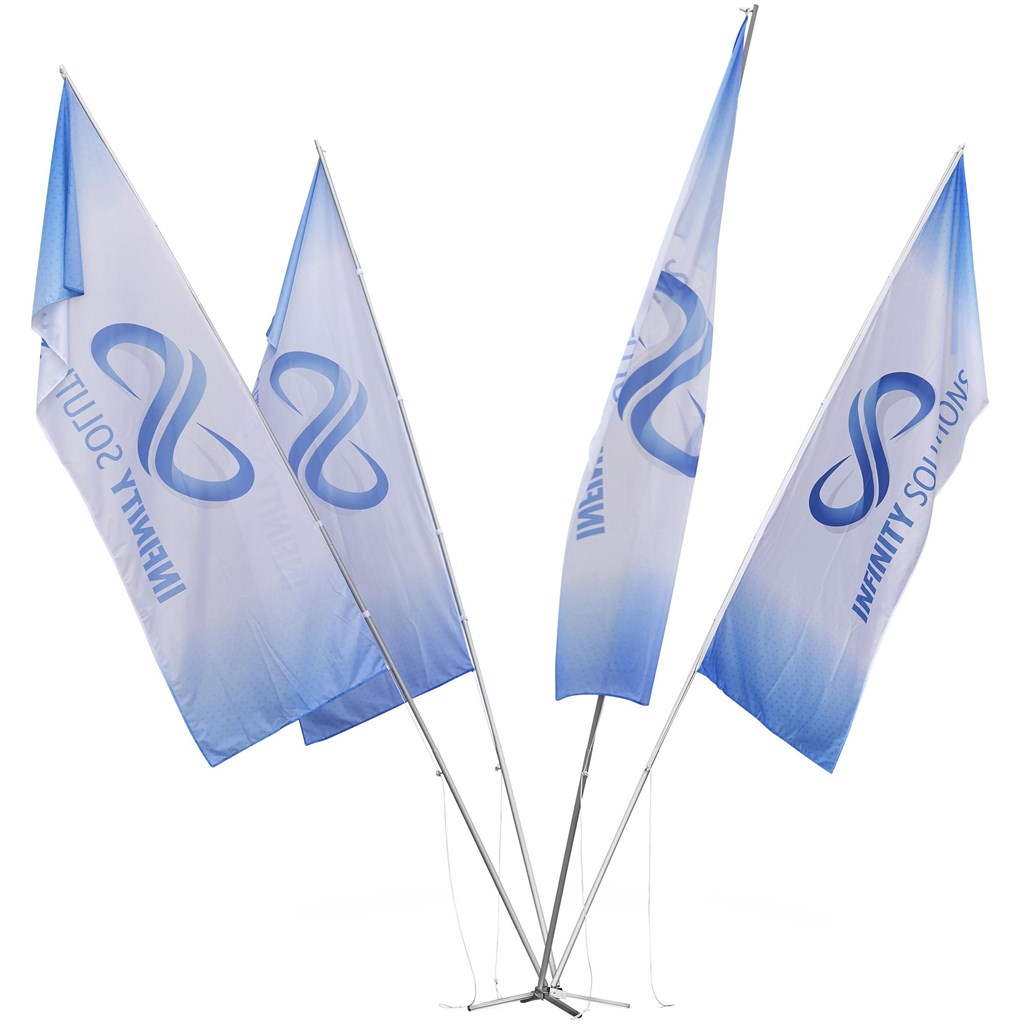 [DISPLAY-1035] Champion 4 Flag Fountain 5m Medium (1m x 3m flags)