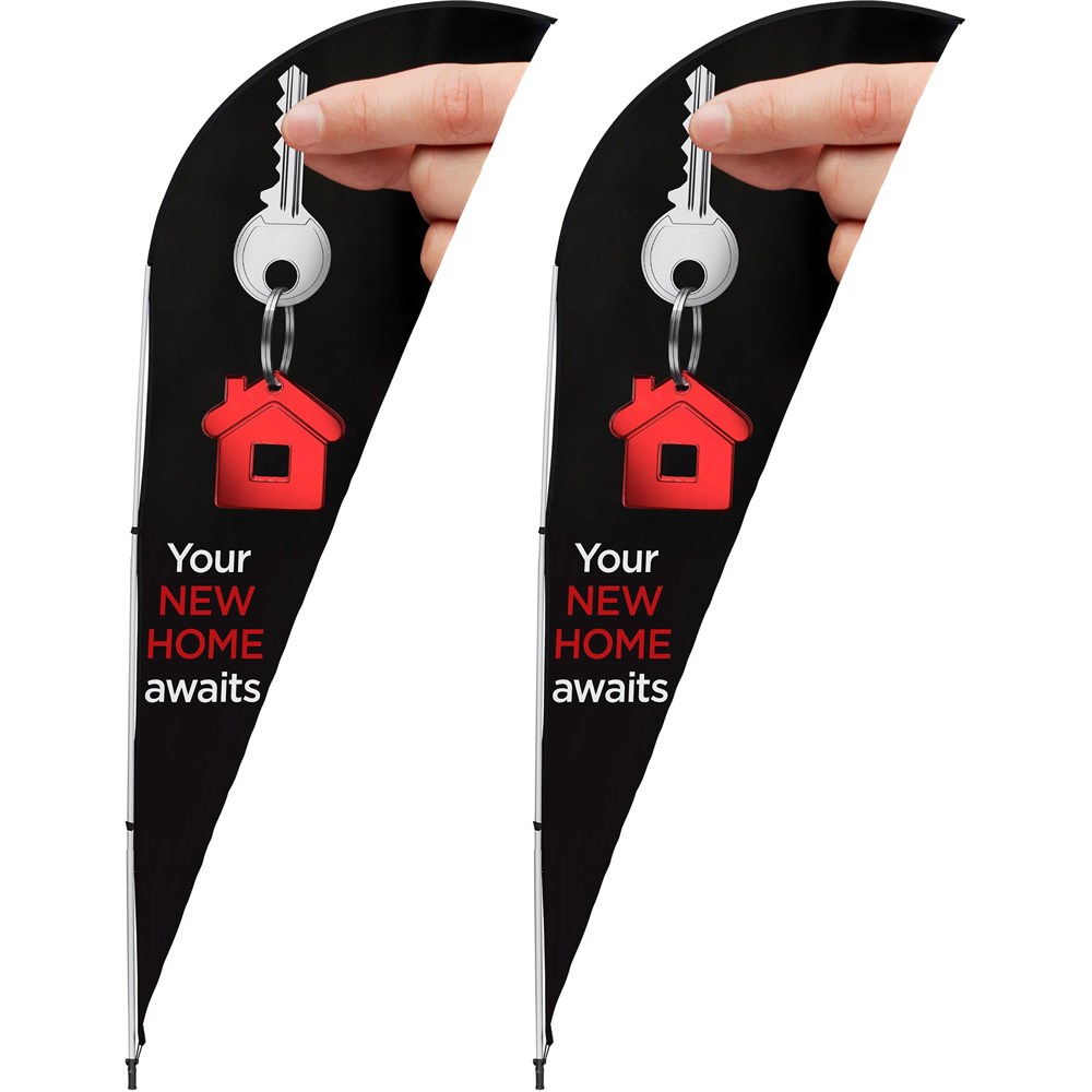 [DISPLAY-7002] Legend 2m Sharkfin Flying Banner (Set of 2)