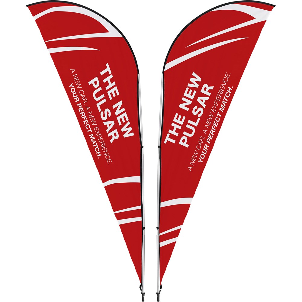 [DISPLAY-7012] Legend 2M Sublimated Sharkfin Double-Sided Flying Banner - 1 complete unit
