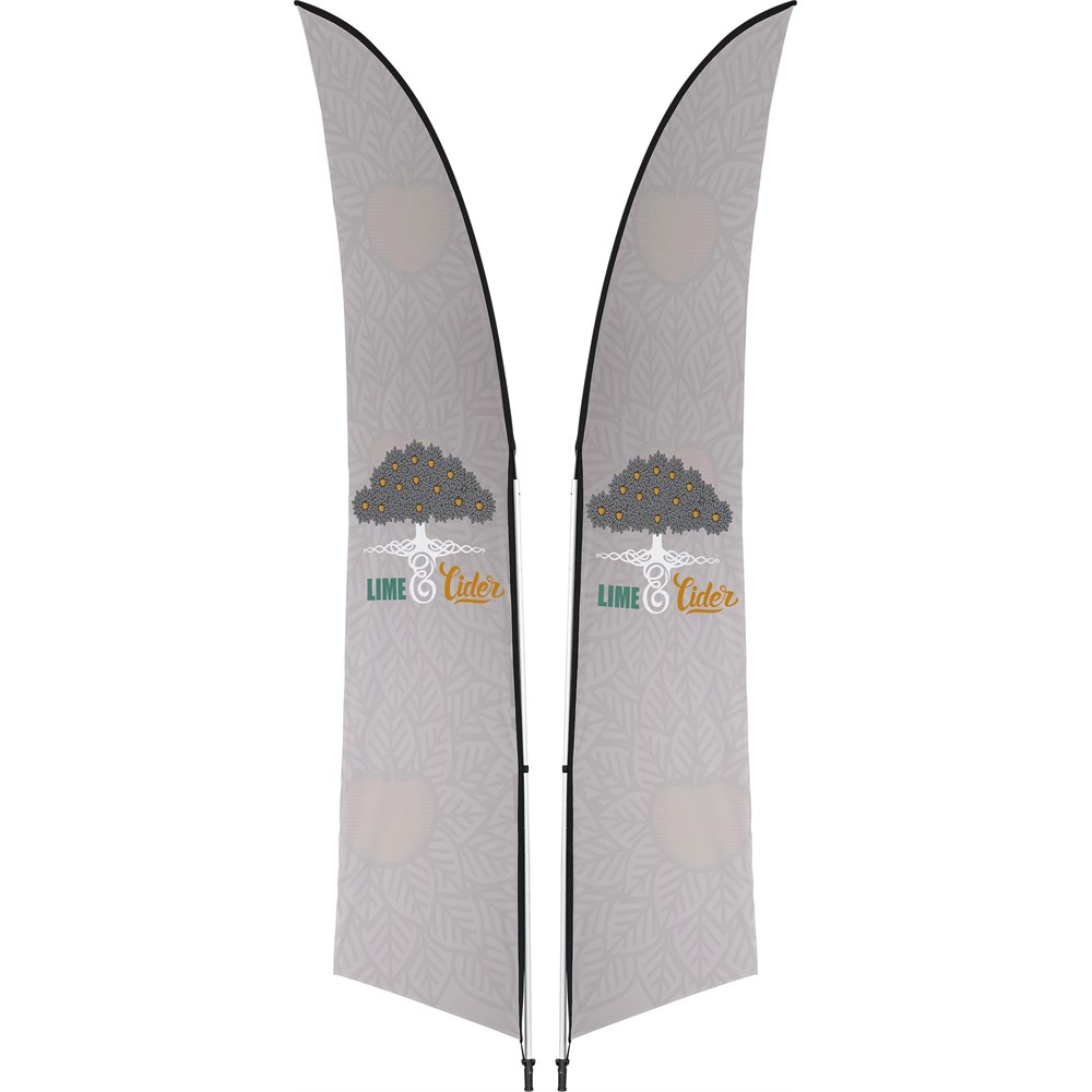 [DISPLAY-7033] Legend 3M Sublimated Arcfin Double-Sided Flying Banner - 1 complete unit