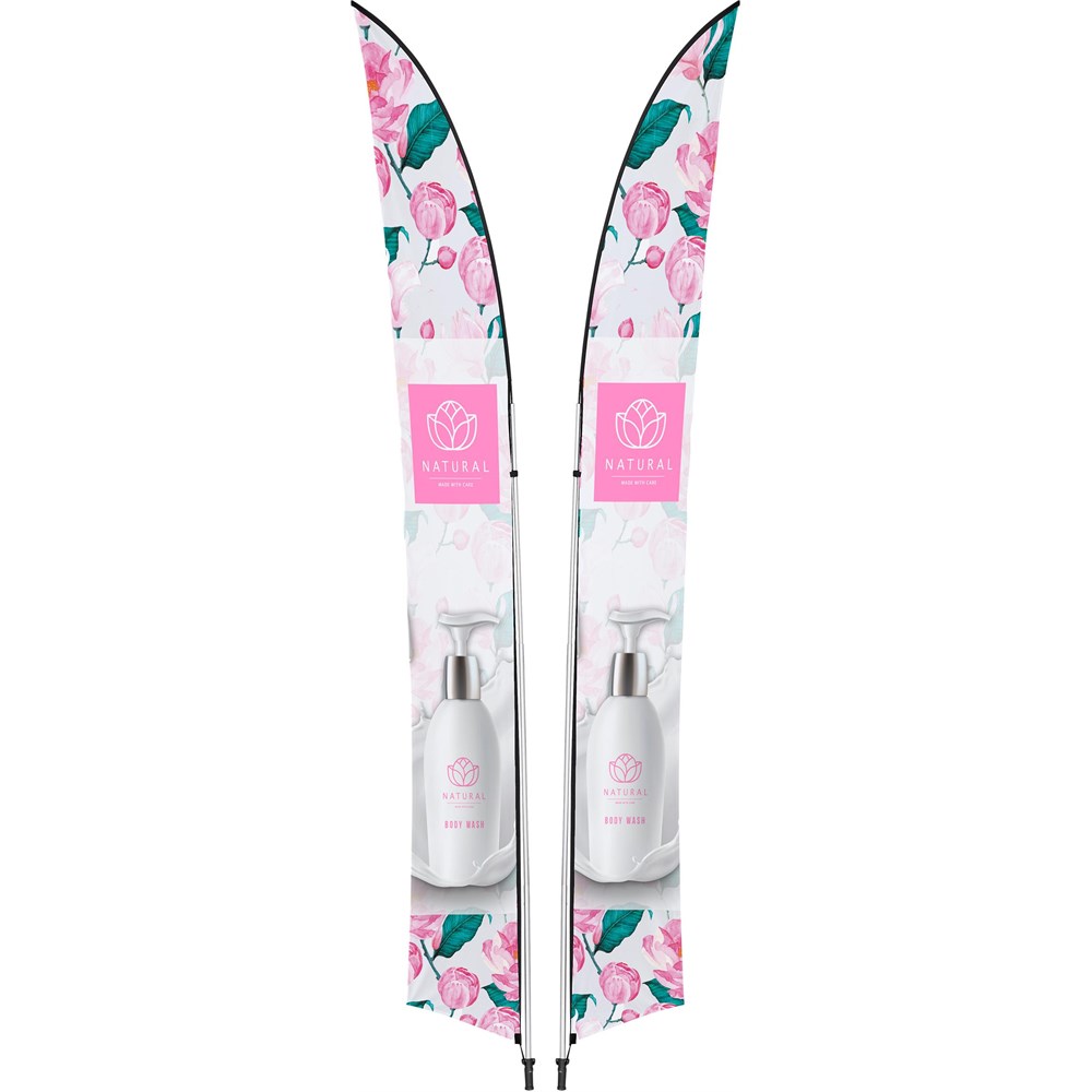 [DISPLAY-7034] Legend 4M Sublimated Arcfin Double-Sided Flying Banner - 1 complete unit