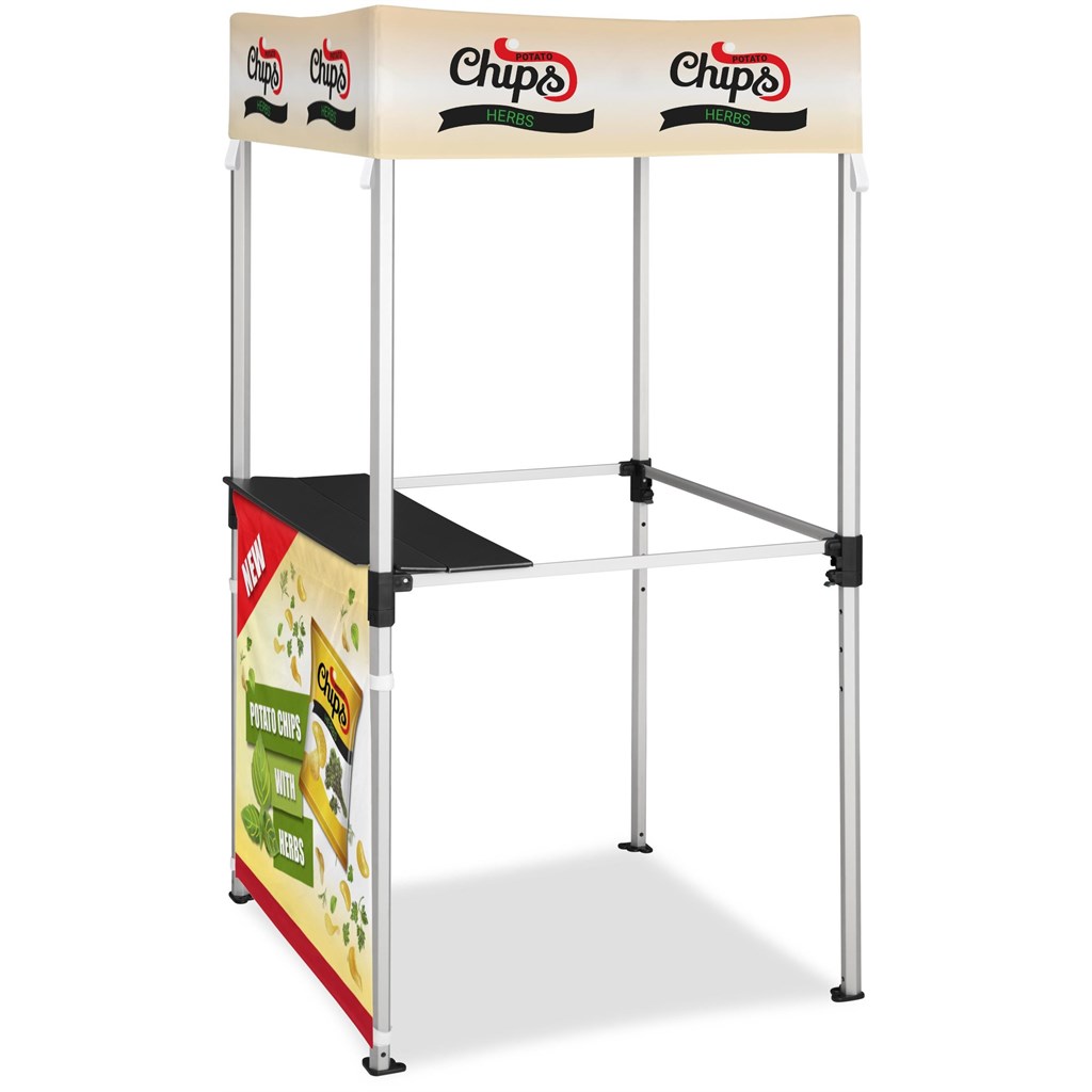 [DISPLAY-2002] Ovation Sublimated Gazebo 1m X 1m Kiosk - 1 Half-Wall Skin