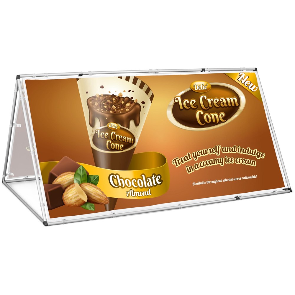 [DISPLAY-8010] Ovation Sublimated A-Frame With Fabric Print 2m X 1m
