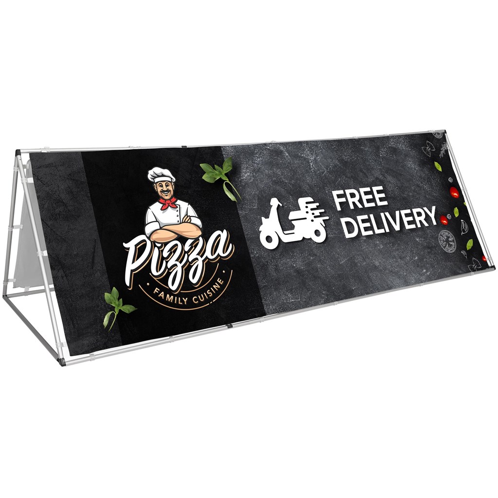 [DISPLAY-8015] Ovation Sublimated A-Frame With Fabric Print 3m X 1m