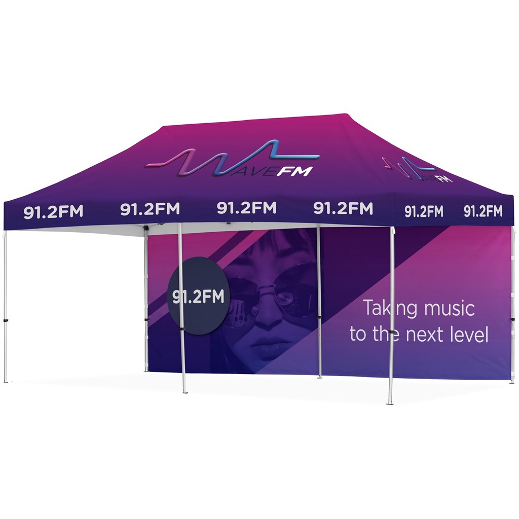 [DISPLAY-2011] Ovation Sublimated Gazebo 6m X 3m - 1 Long Full-Wall Skin