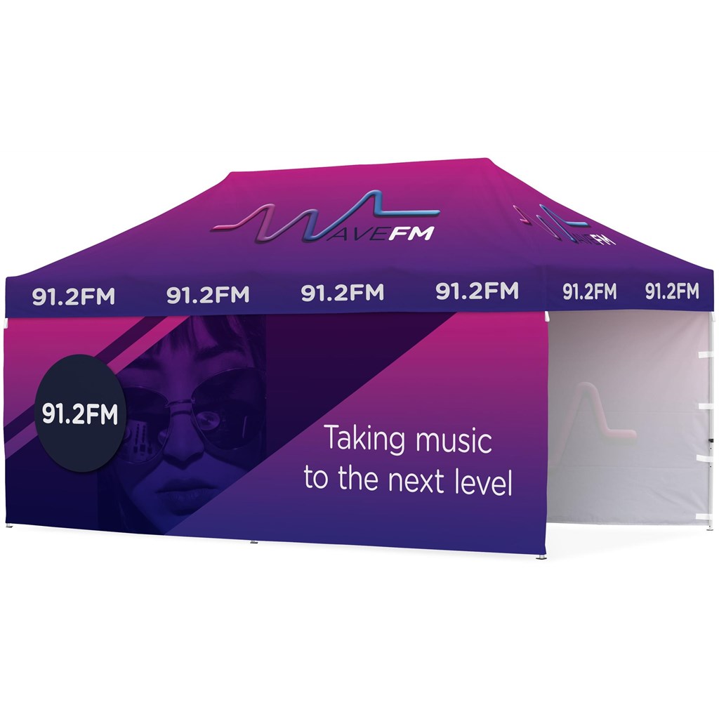 [DISPLAY-2012] Ovation Sublimated Gazebo 6m X 3m - 2 Long Full-Wall Skins