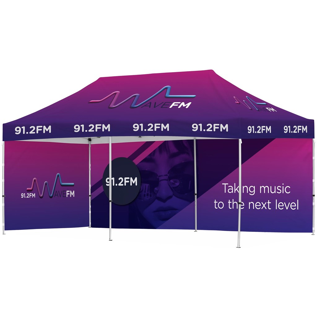 [DISPLAY-2013] Ovation Sublimated Gazebo 6m X 3m - 1 Long Full-Wall Skin - 1 Short Full-Wall Skin