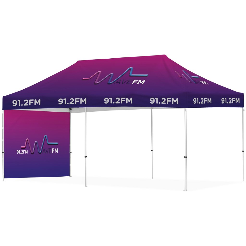 [DISPLAY-2015] Ovation Sublimated Gazebo 6m X 3m - 1 Short Full-Wall Skin
