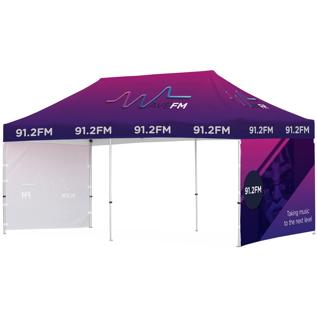 [DISPLAY-2016] Ovation Sublimated Gazebo 6m X 3m - 2 Short Full-Wall Skins