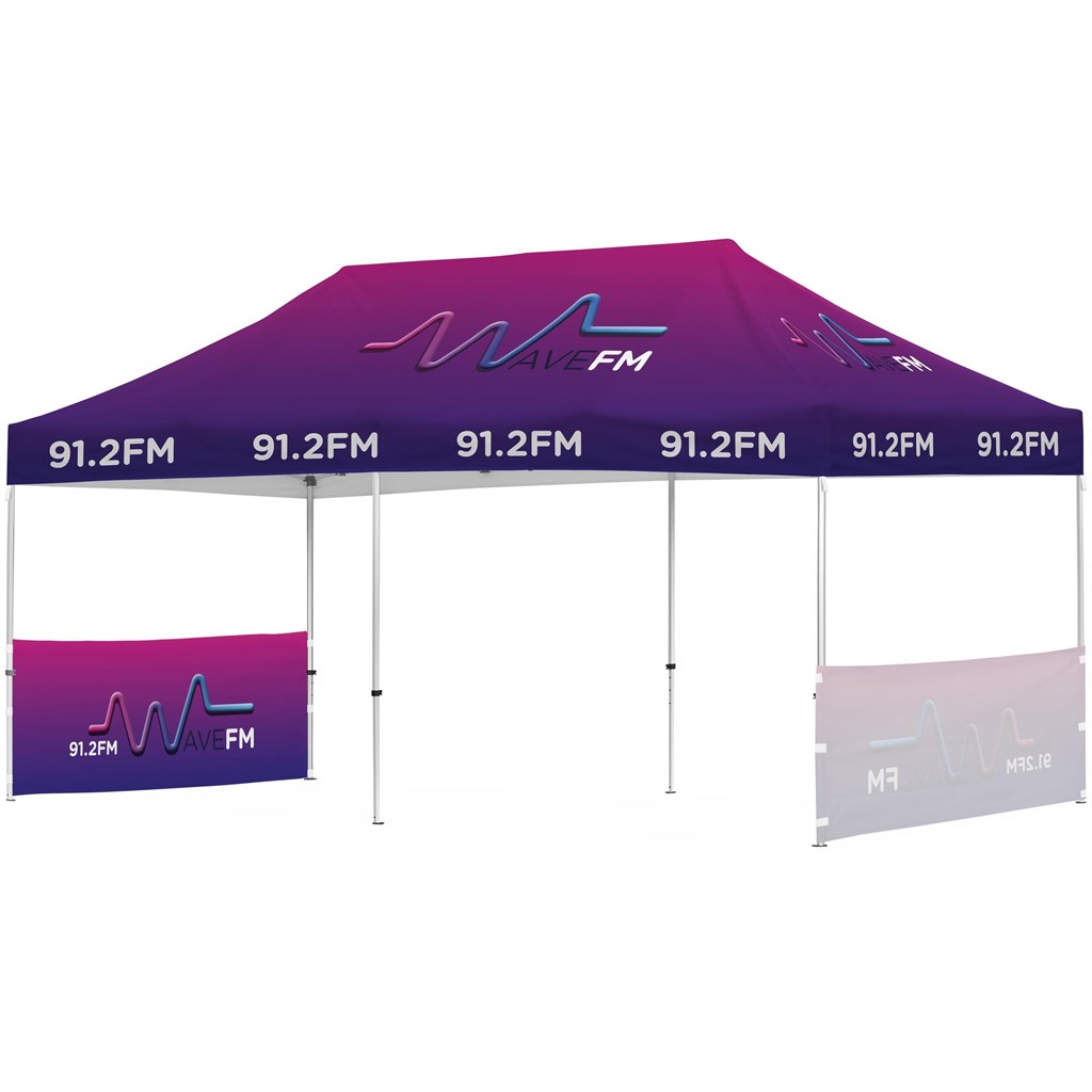 [DISPLAY-2017] Ovation Sublimated Gazebo 6m X 3m - 2 Short Half-Wall Skins