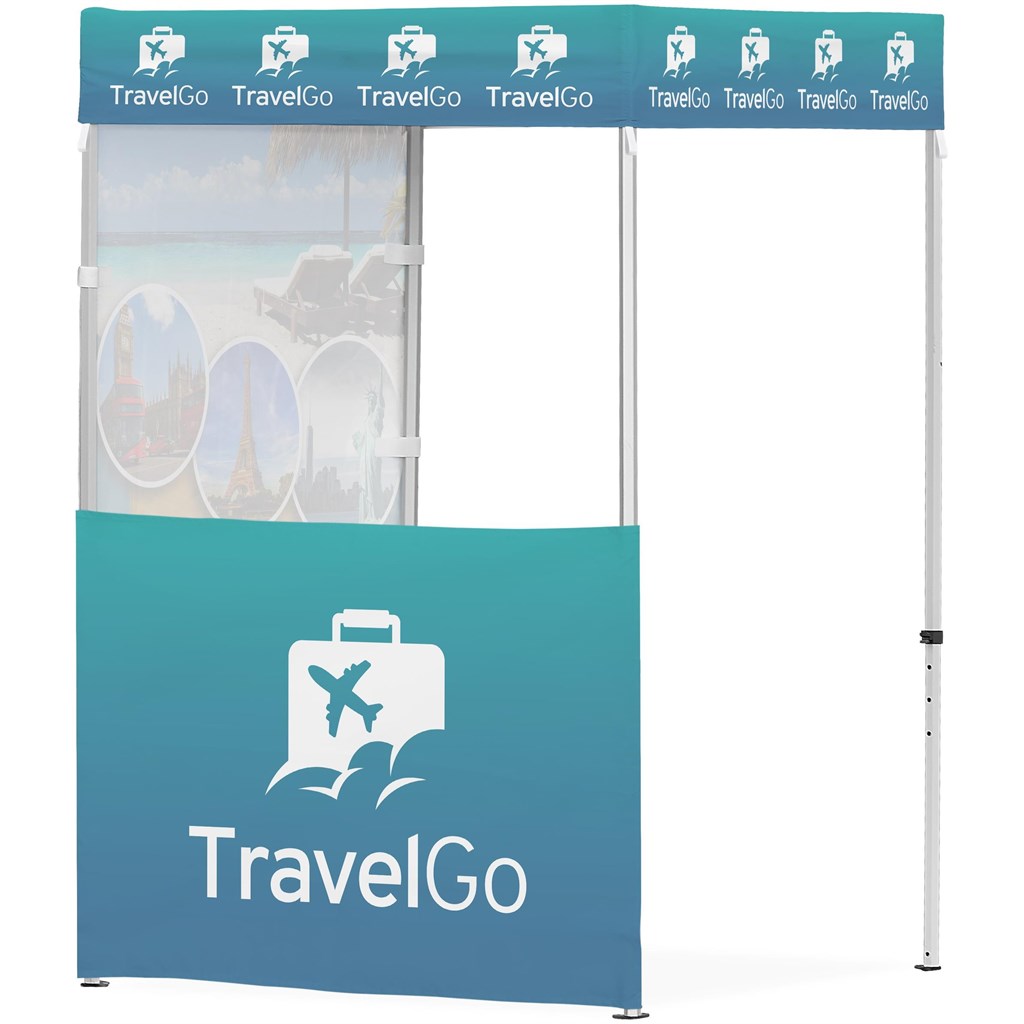 [DISPLAY-2035] Ovation Sublimated Gazebo 1.5m X 1.5m - 1 Half-Wall Skin - 1 Full-Wall Skin