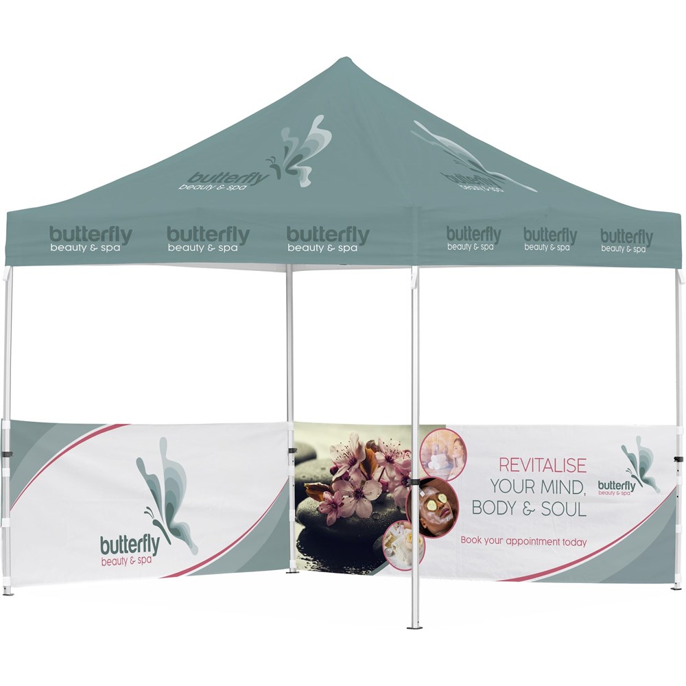 [DISPLAY-2068] Ovation Sublimated Gazebo 3m X 3m - 2 Half-Wall Skins