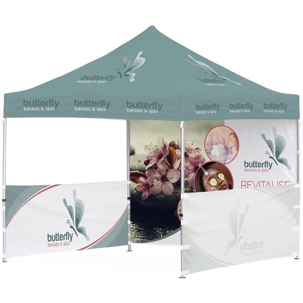 [DISPLAY-2076] Ovation Sublimated Gazebo 3m X 3m - 2 Half-Wall Skins - 1 Full-Wall Skin
