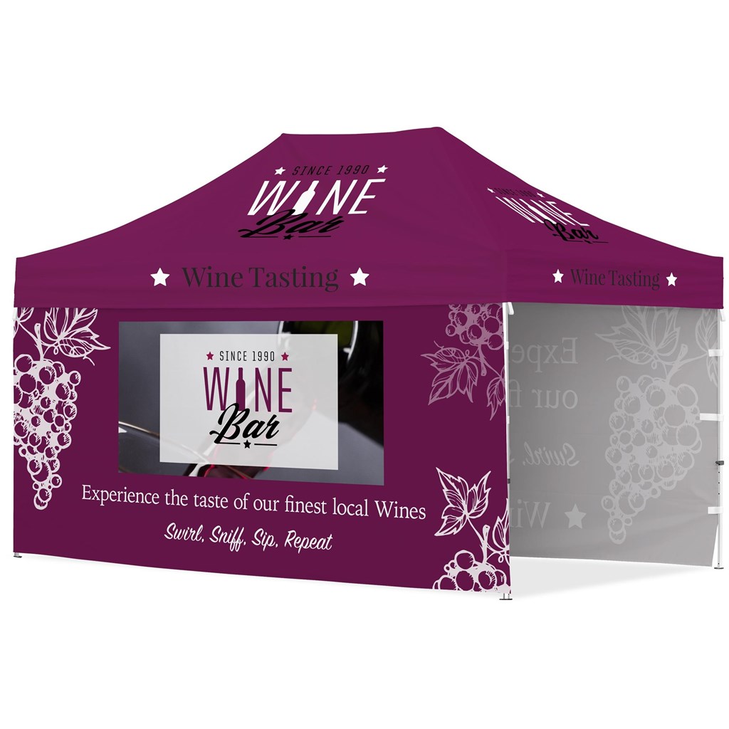 [DISPLAY-2084] Ovation Sublimated Gazebo 4.5m X 3m - 2 Long Full-Wall Skins