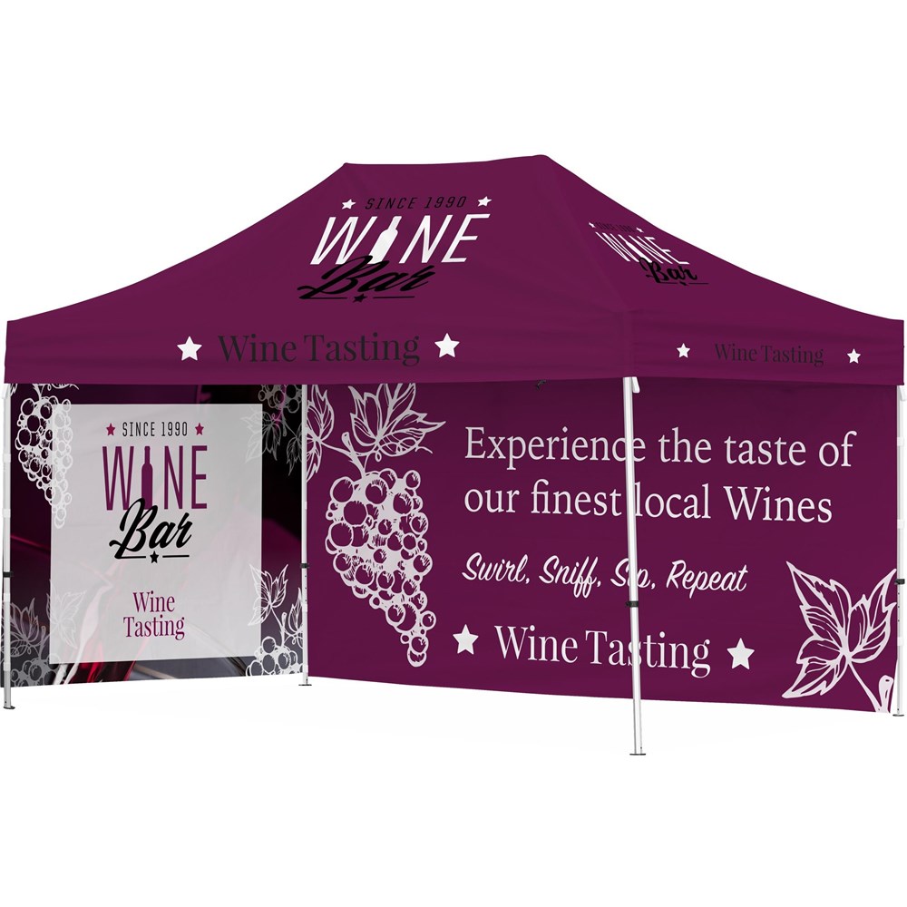 [DISPLAY-2085] Ovation Sublimated Gazebo 4.5m X 3m - 1 Long Full-Wall Skin - 1 Short Full-Wall Skin
