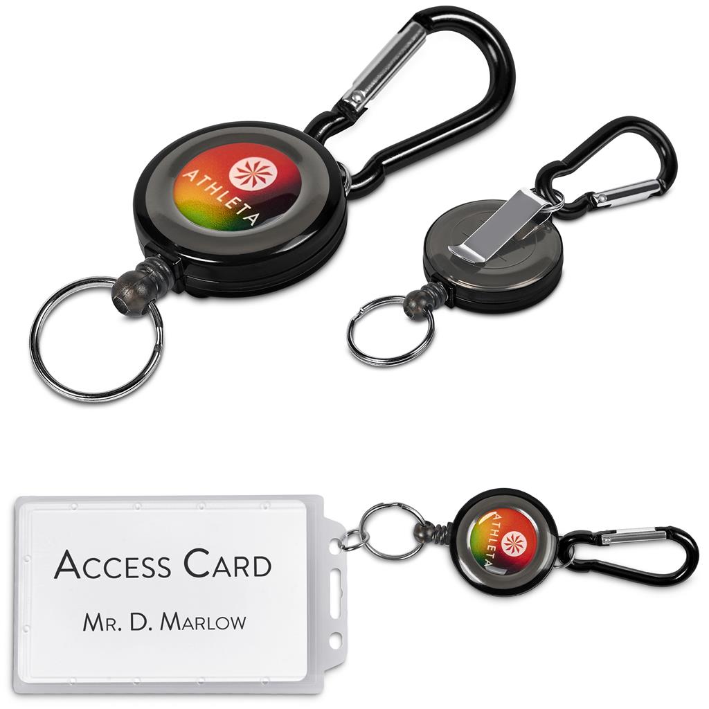 [LY-AL-44-B] Altitude Swipe Retractable Badge Reel with Carabiner