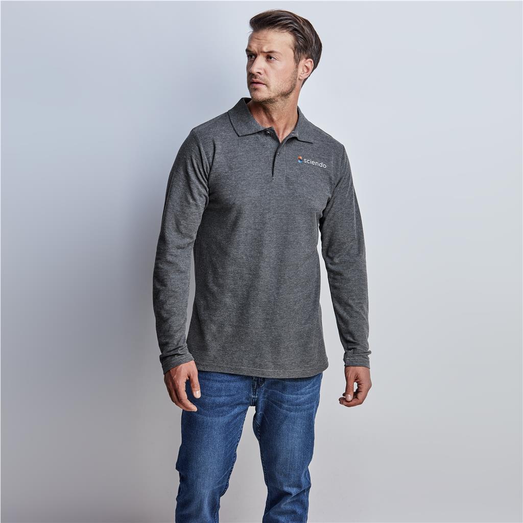 Mens Long Sleeve Elemental Golf Shirt (NAVY, 2XL)