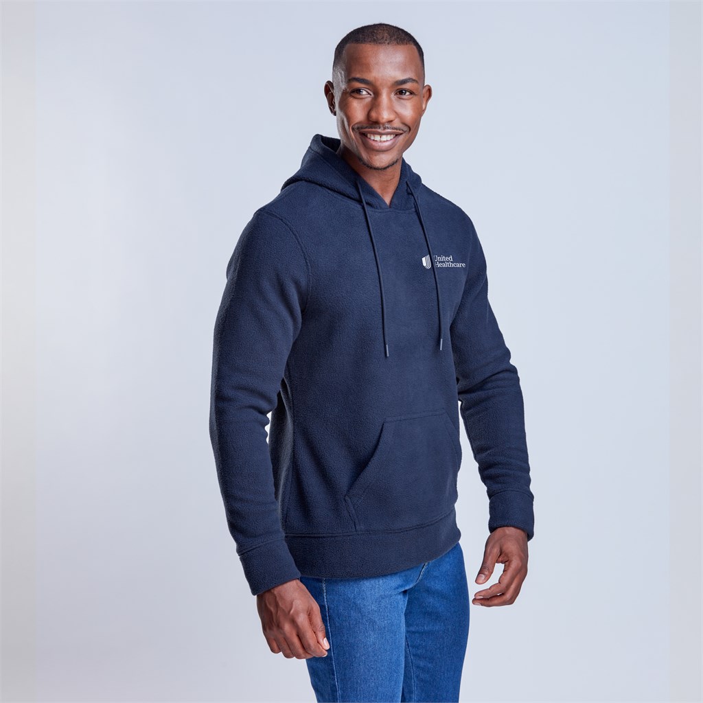 Mens Dawson Polar Fleece Hooded Sweater (NAVY, 2XL)