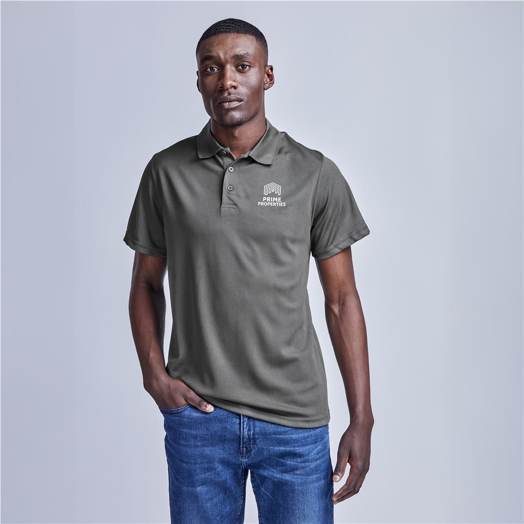 Mens Distinct Golf Shirt (NAVY, 2XL)
