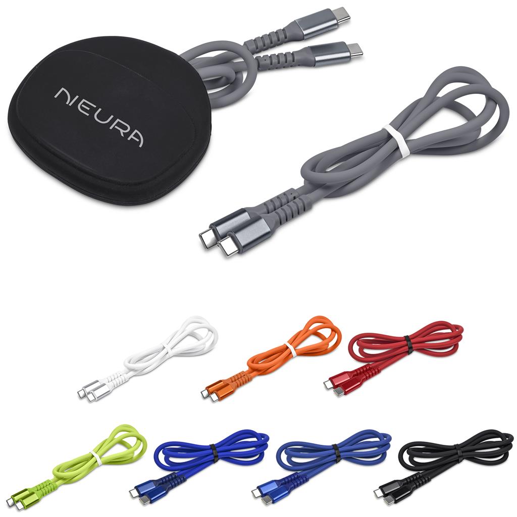 Altitude Mable Fast Charge Type-C to Type-C Charging  Cable in Pouch (ORANGE)