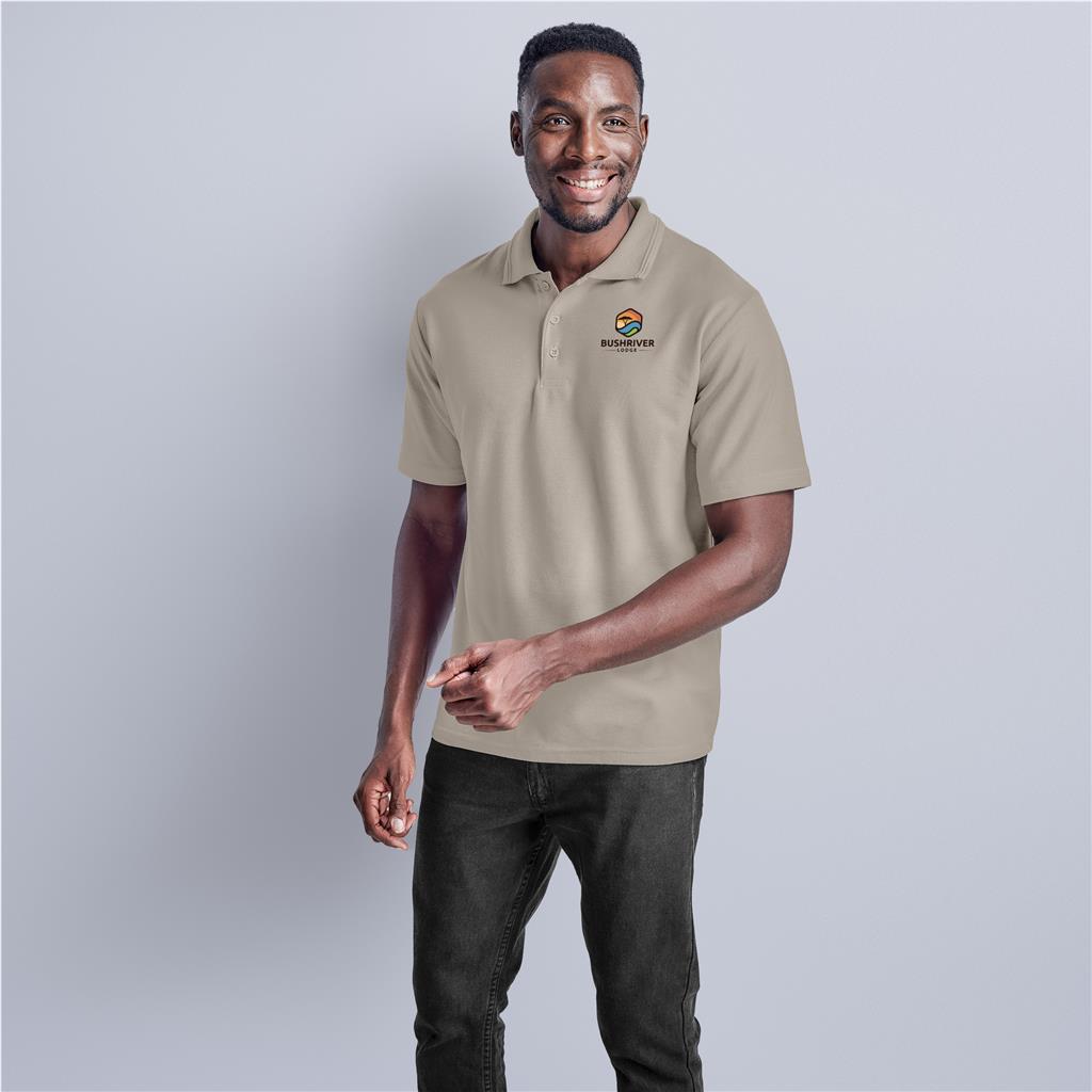 Mens Basic Pique Golf Shirt (YELLOW, 2XL)