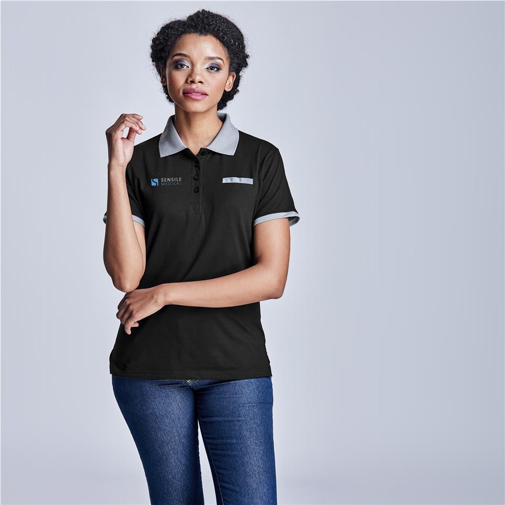 Ladies Caliber Golf Shirt (NAVY, 2XL)