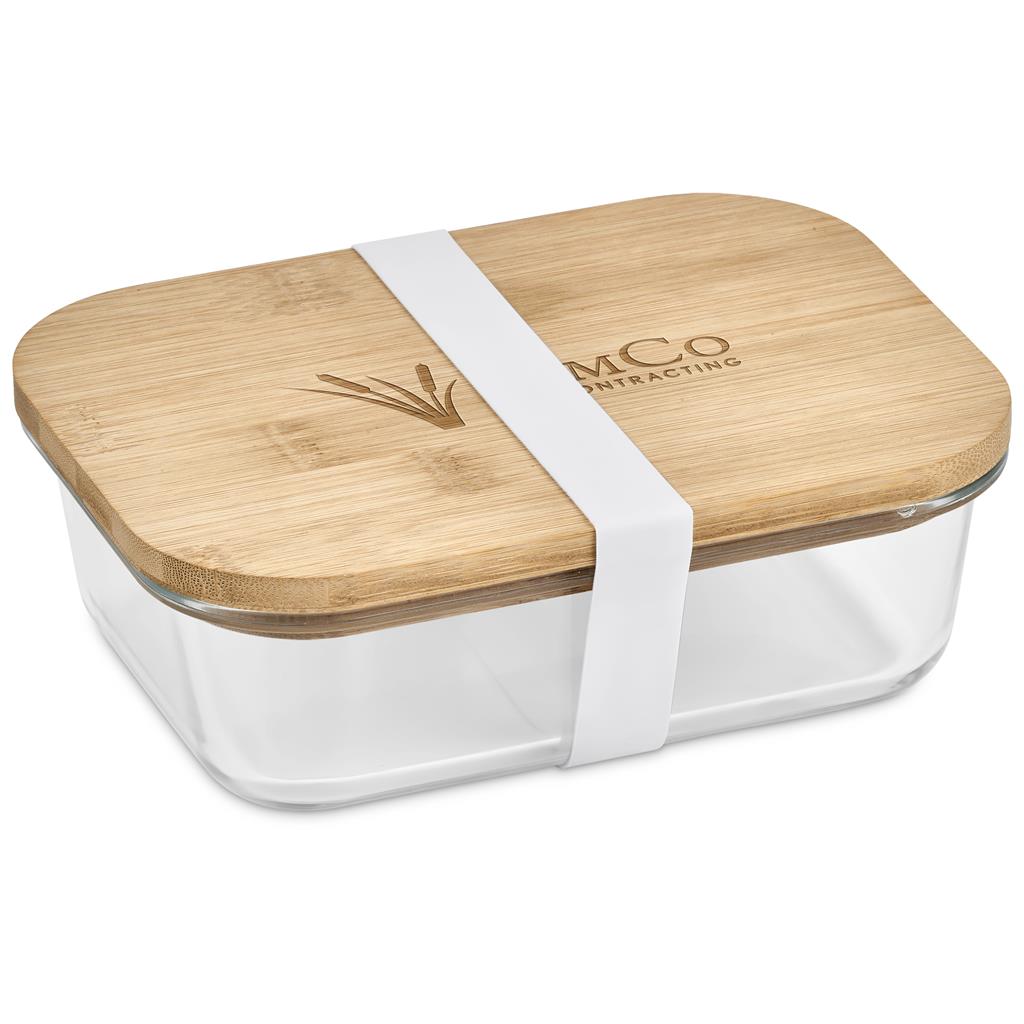 [CL-OK-107-B] Okiyo Moshi Glass & Bamboo Lunch Box
