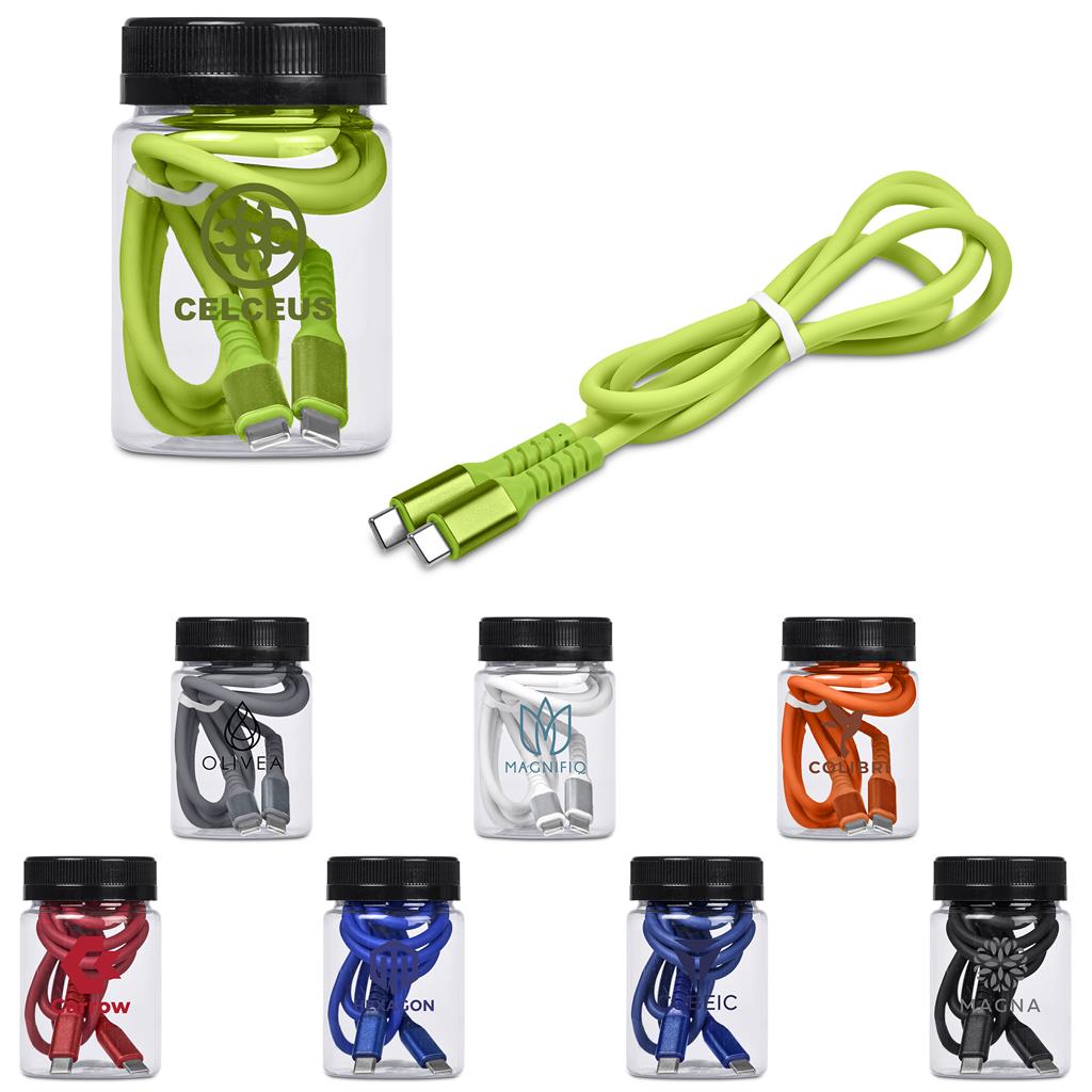 Altitude Barlitt Fast Charge Type-C to Type-C Charging Cable Cable in Jar (ORANGE)