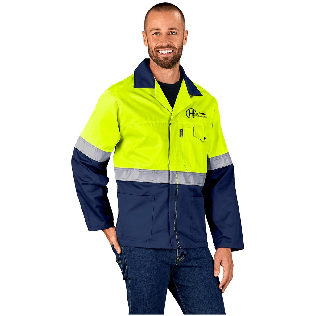 Traffic Premium Two-Tone Hi-Viz Reflective Jacket (YELLOW, 2XL)