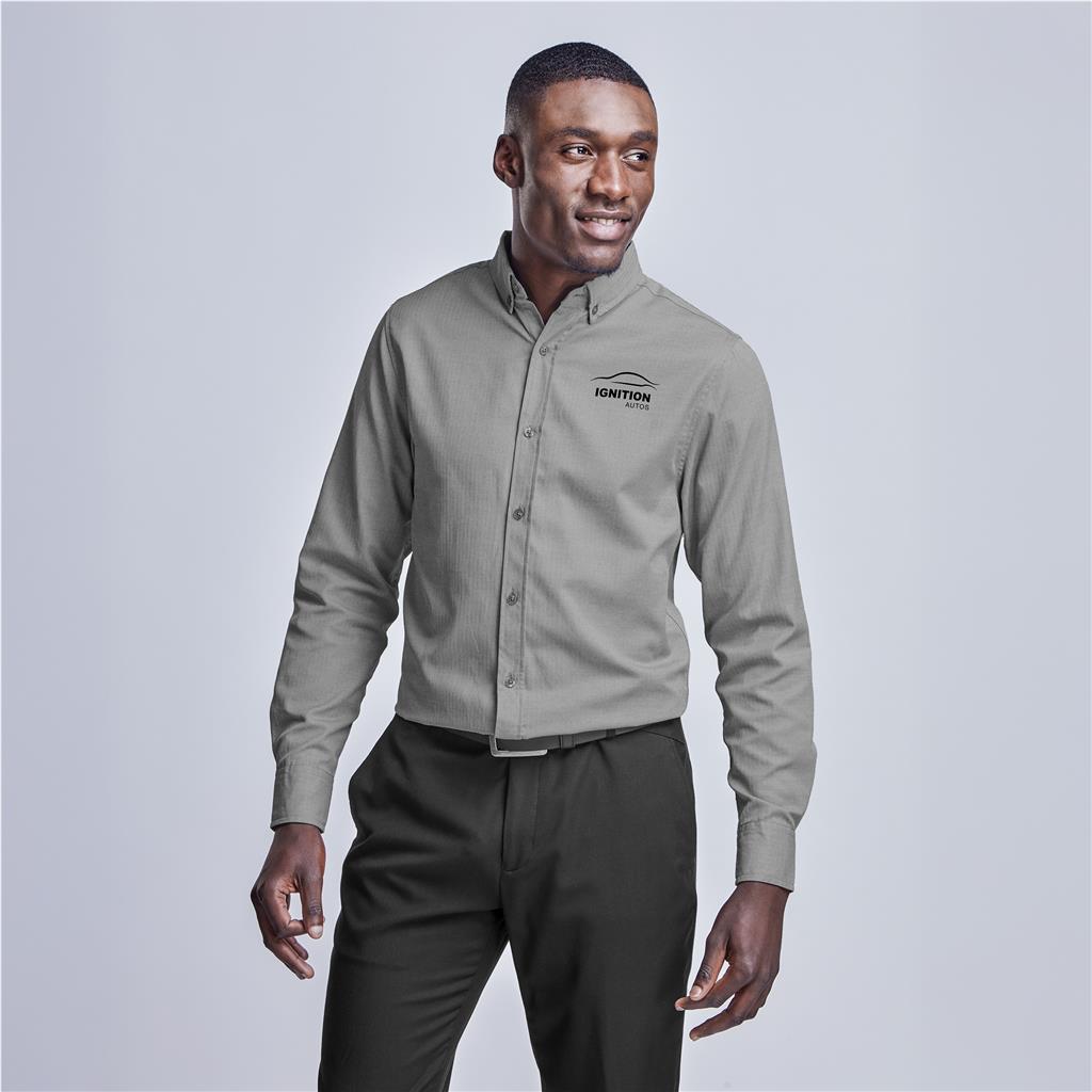 Mens Long Sleeve Nottingham Shirt (GREY, 2XL)