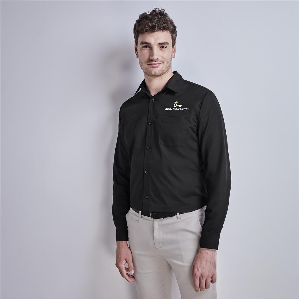Mens Long Sleeve Empire Shirt (NAVY, 2XL)