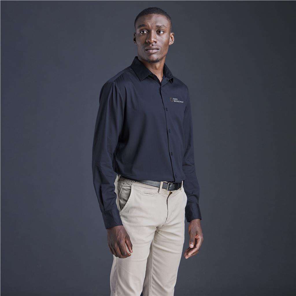 Mens Long Sleeve Alex Varga Opus Stretch Shirt (NAVY, 2XL)