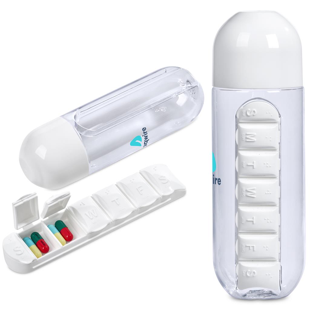 [DR-AL-311-B] Altitude Vita-Stream Pill Box Plastic Water Bottle - 600ml