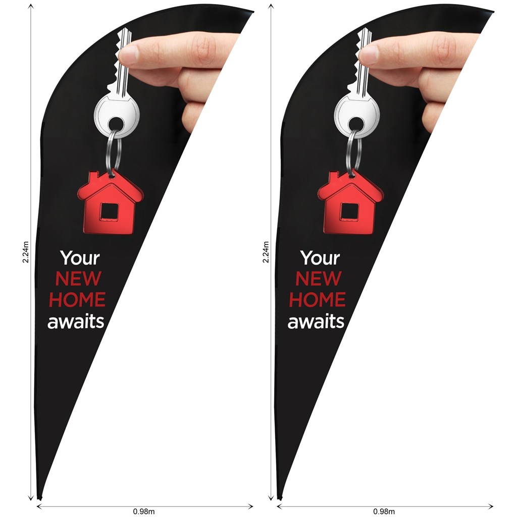 [SKIN-7002] Legend 2m Sublimated Sharkfin Flying Banner Skin - Set Of 2 (Excludes Hardware)