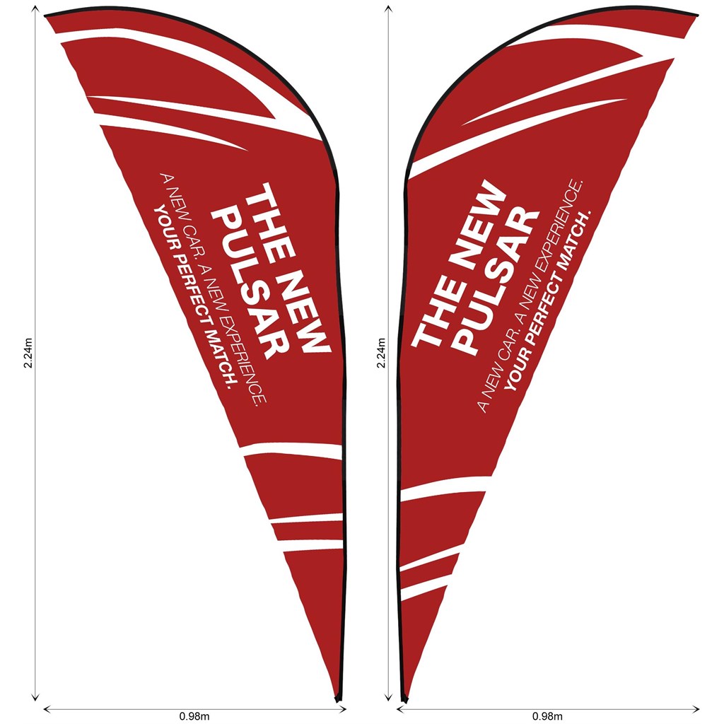 [SKIN-7012] Legend 2m Sublimated Sharkfin Double-Sided Flying Banner Skin (Excludes Hardware)